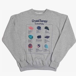 Altru Crystal Therapy Healing Fleece Men's Sweatshirt Grey With Colorful…